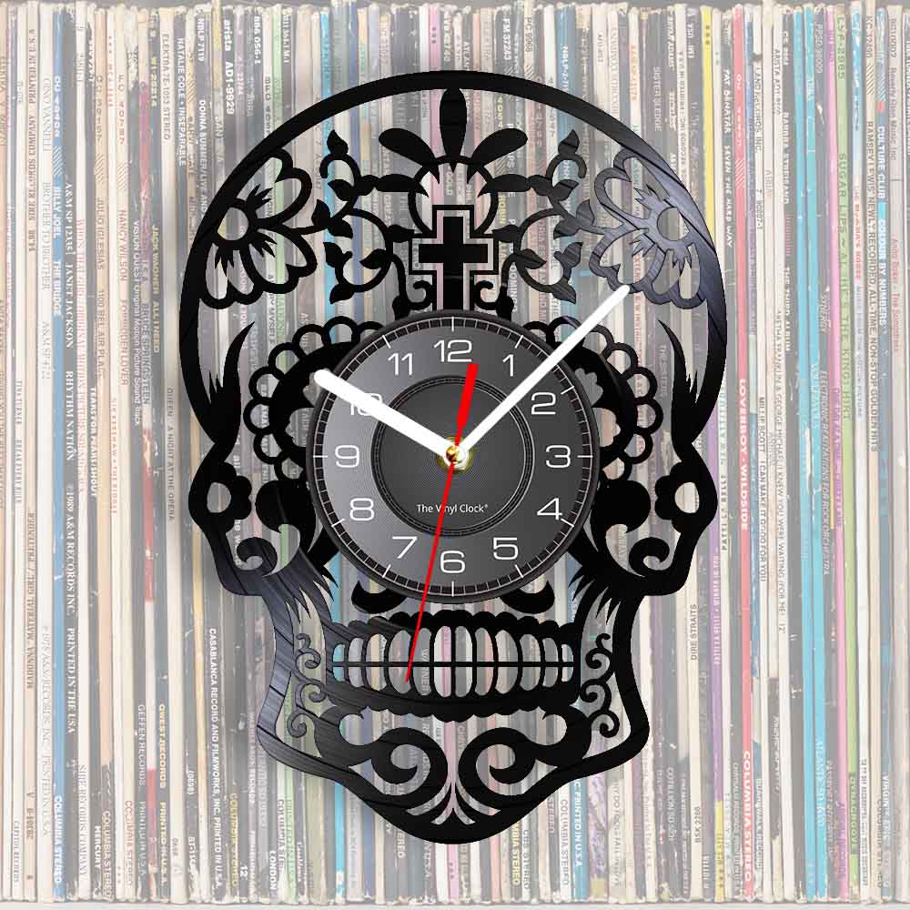 Skull Gothic Wall Clock