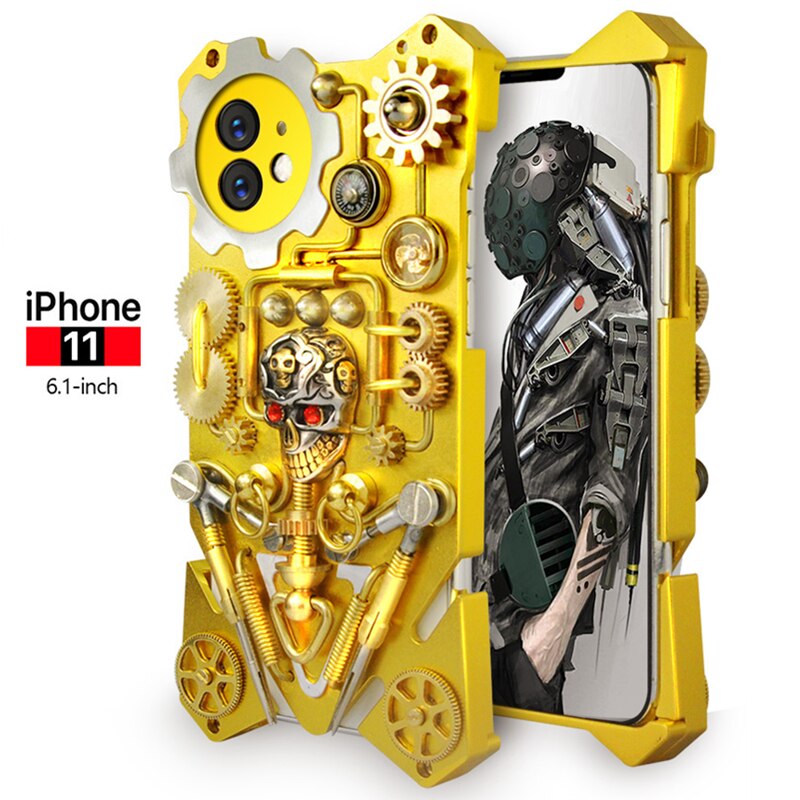 Mechanic Skull Cyberpunk Style iPhone Case