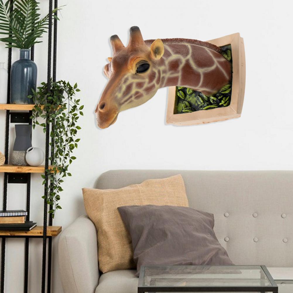 3D Wall Mounted Giraffe Sculpture Home Decor