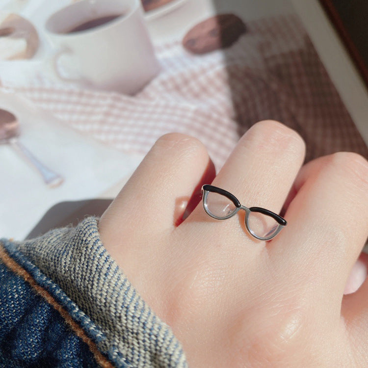 Minimalist Unique Mini Glasses Ring