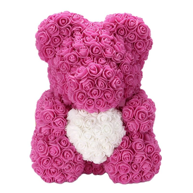 Artificial Rose Flowers Teddy Bear