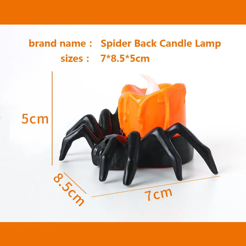 Spooky Spider LED Decor Candle