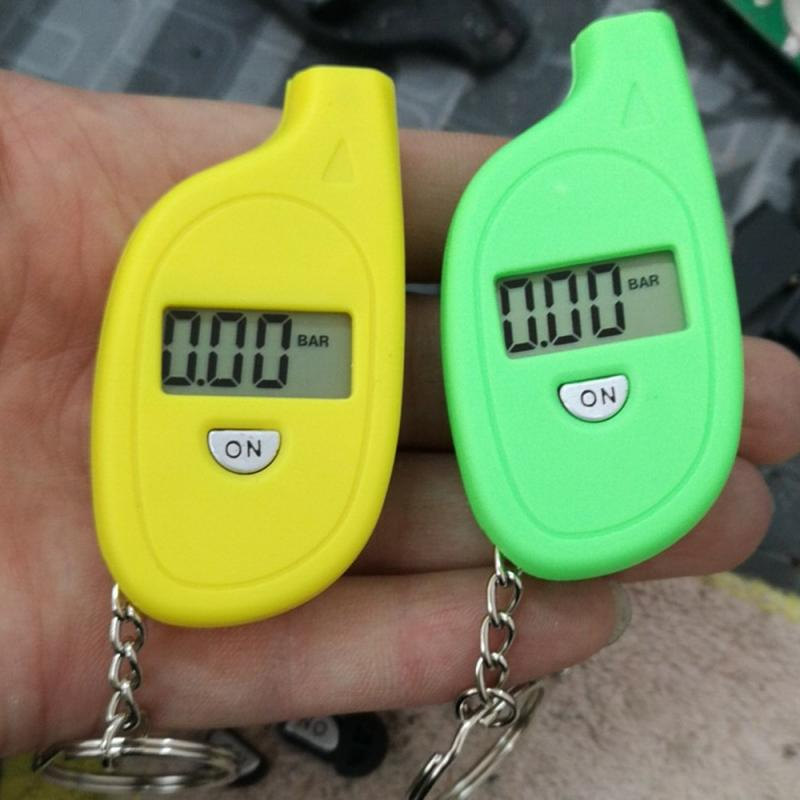 Portable Digital Car Tire Pressure Tester Keychain