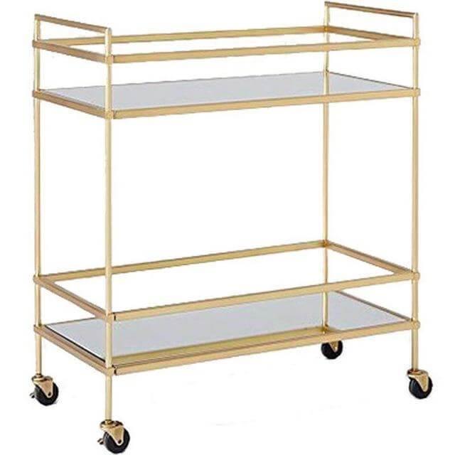 Designer Style Stainless Steel Gold Silver Dinner Side  Table Organizer