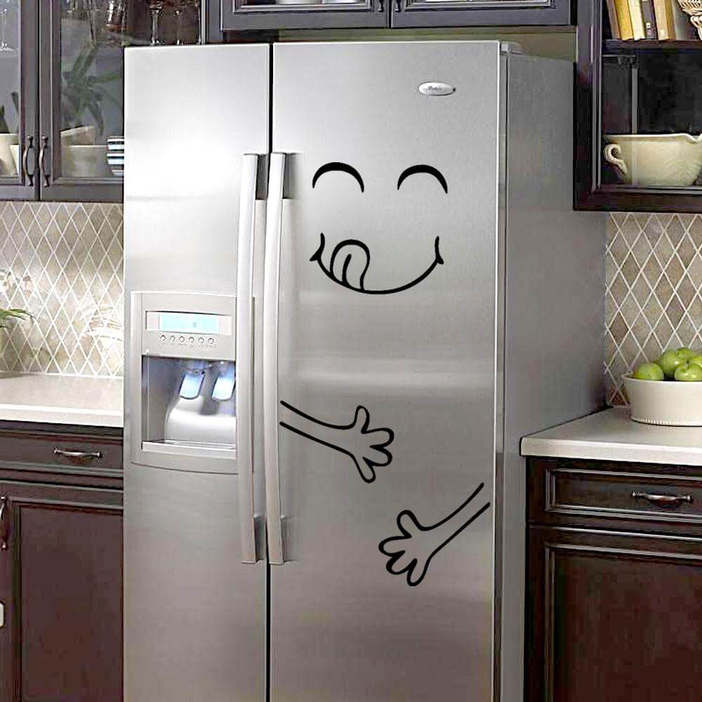 Cute Happy Fridge Decal