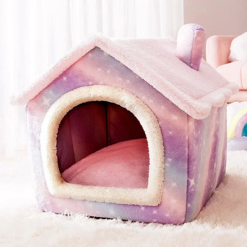 Foldable Fluffy Comfy Pet House