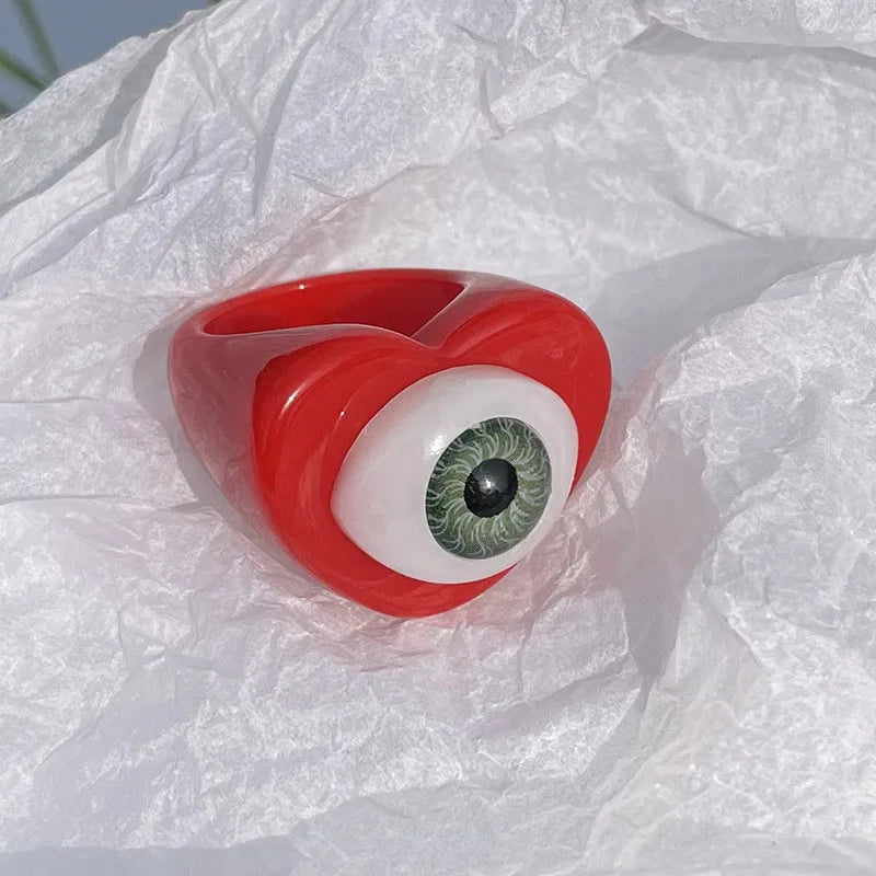 Resin Lucky Eye Gothic Ring