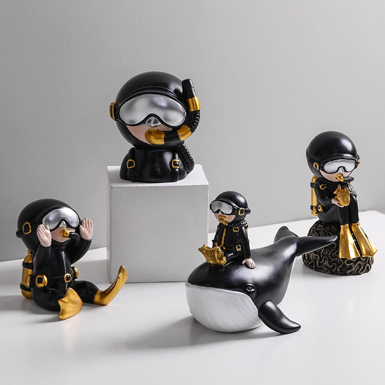 Handmade Creative Cute Diver Figurines