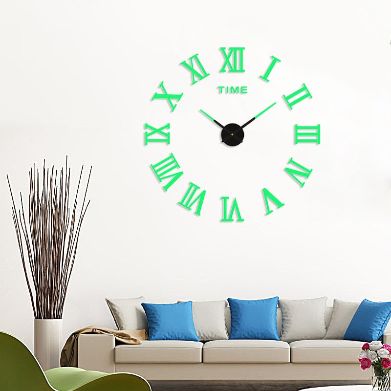 3D Luminous Silent Wall Clock