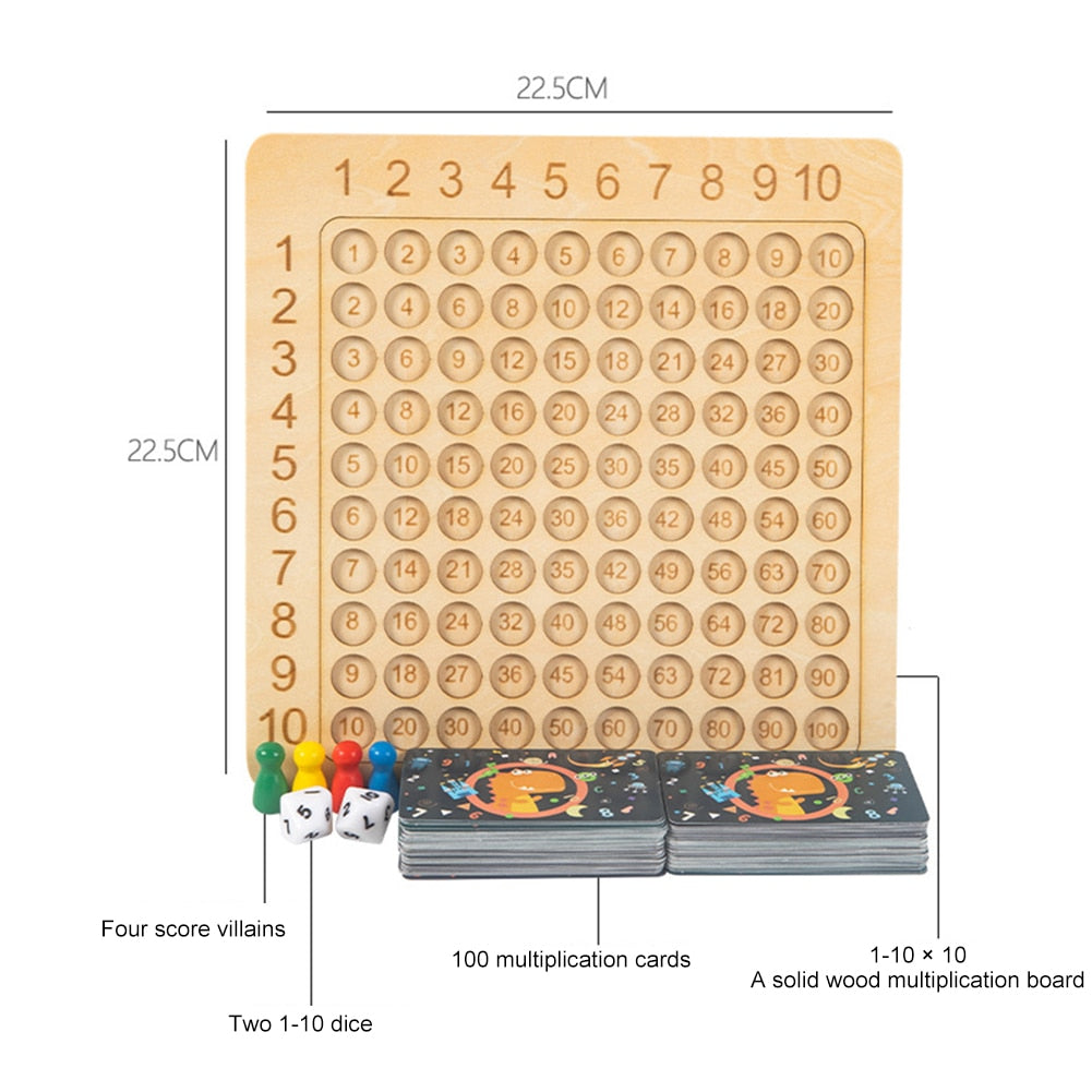 Educational Wooden Multiplication Montessori Board