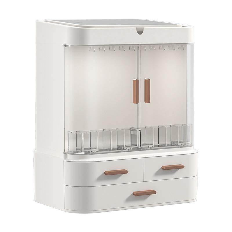 Cosmetic Make-up Jewelry Organizer with Led Lighted Mirror