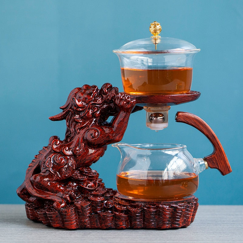 Mystic Golden Dragon Teapot