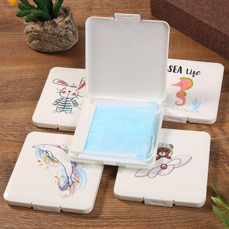 Cute Cartoon Mask Storage Box