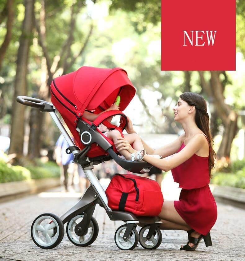 Luxury High End and High Landscape Red Baby Stroller