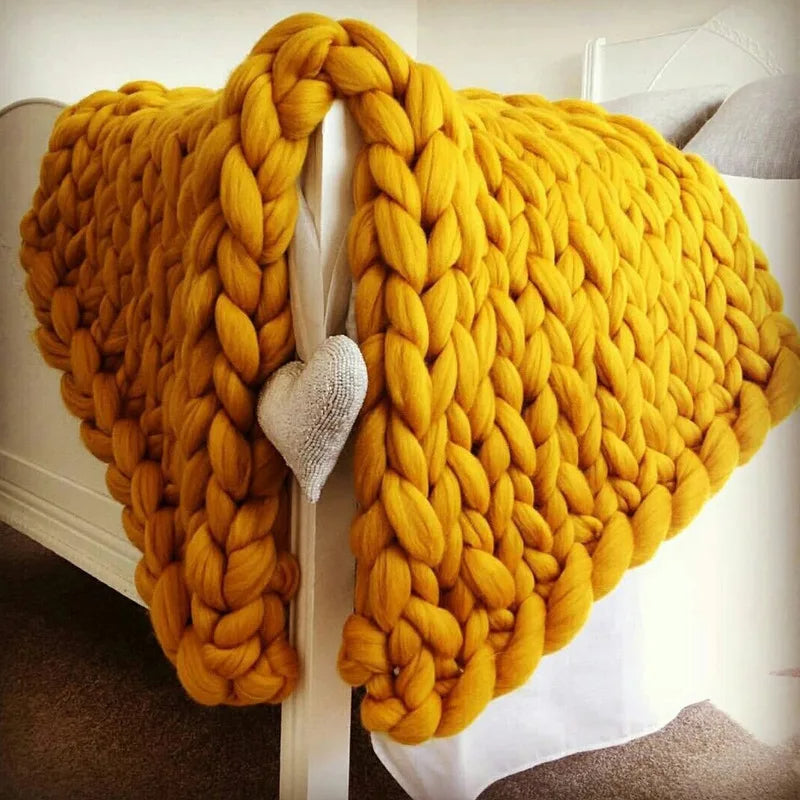 Thick Line Sofa Knitted Blanket