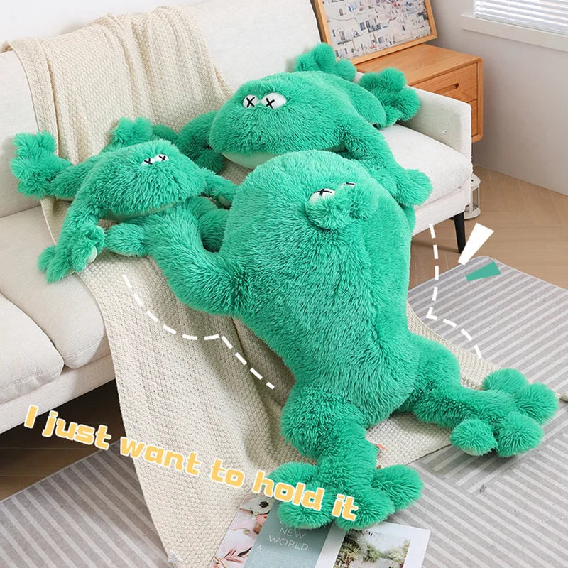 Jumbo Huggable Giant Green Frog Plush Toy