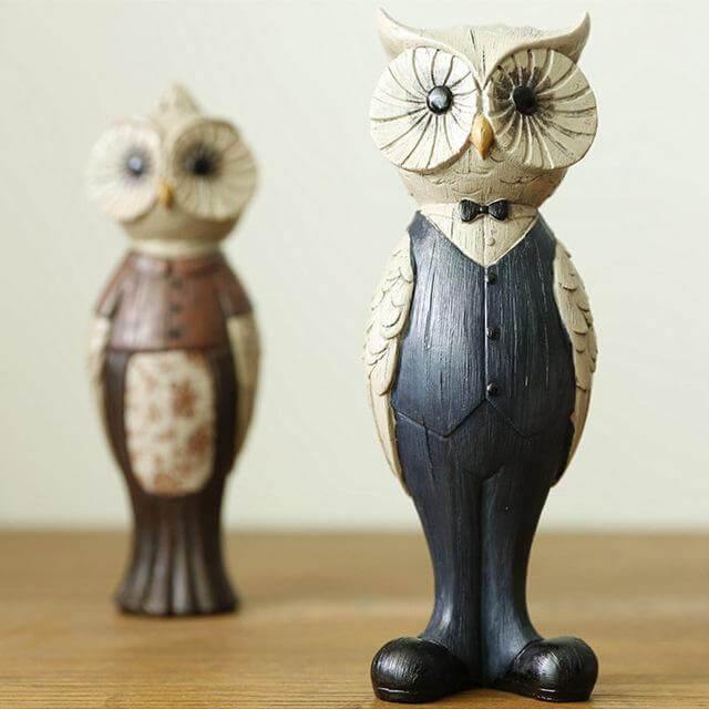 Retro Owl Art Ornaments Home Decoration