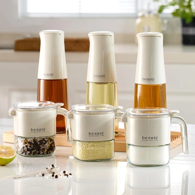 Square Glass Seasoning Dispenser Bottle