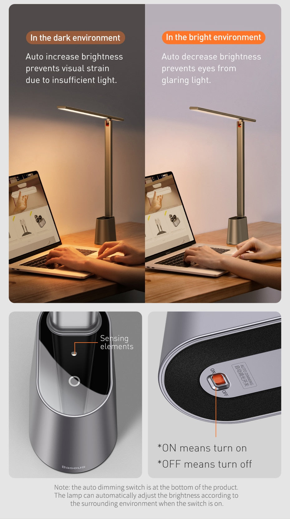 Elegant Eye Protect Dimmable Smart Desk Lamp