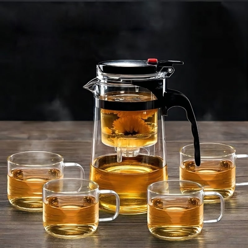 TeaTime Heat Resistant Glass Teapot