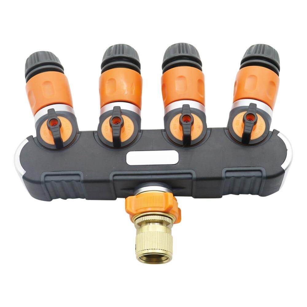 4-way Garden Hose Faucet Splitter Connector