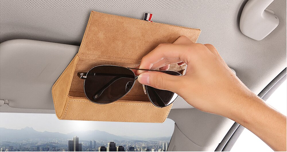 Universal Car Visor Magnetic Sunglasses Holder