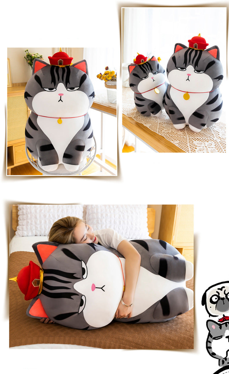 Moody Cat Soft Cuddly Plush Pillow