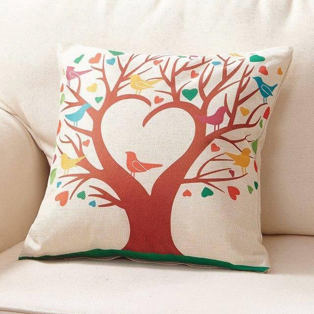 Decorative Tree Printed Home Cute Pillow Cases