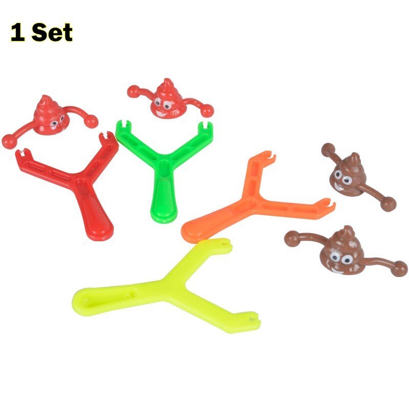 Elastic Poop Emoji Slingshot Toy