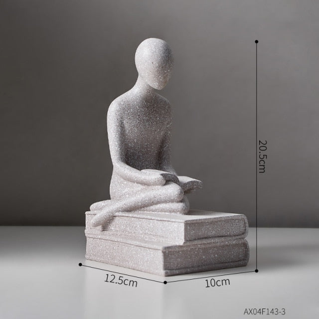 Nordic Abstract Thinker Resin Statue Sculpture