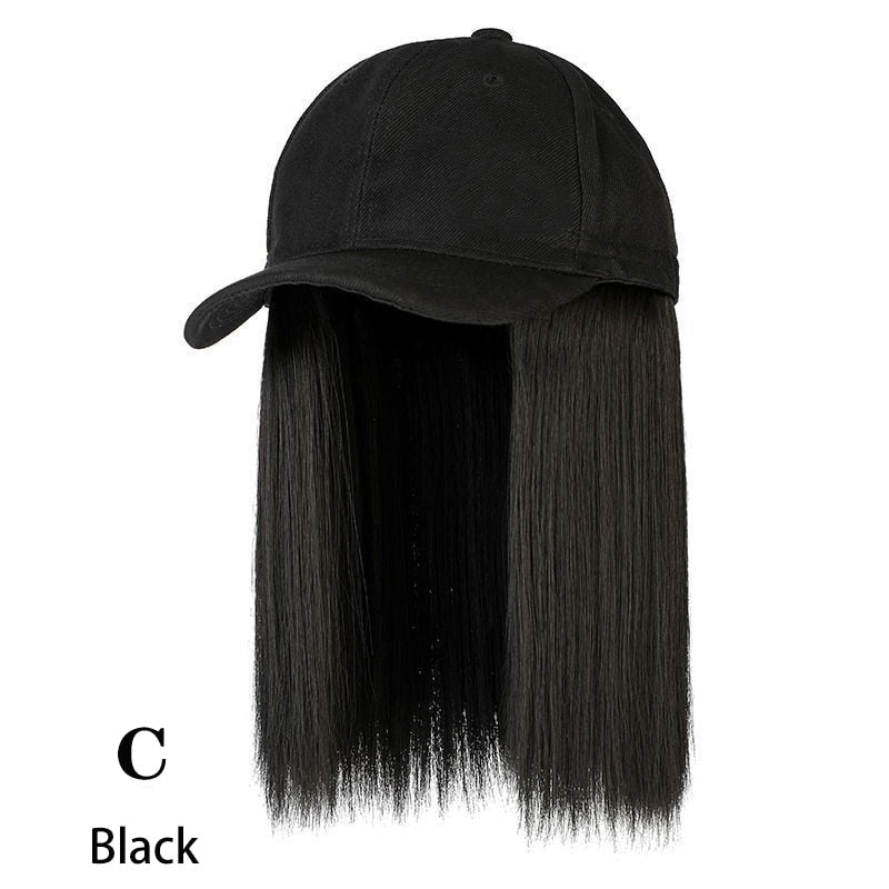 Knitted Long Hair Wig Beanie