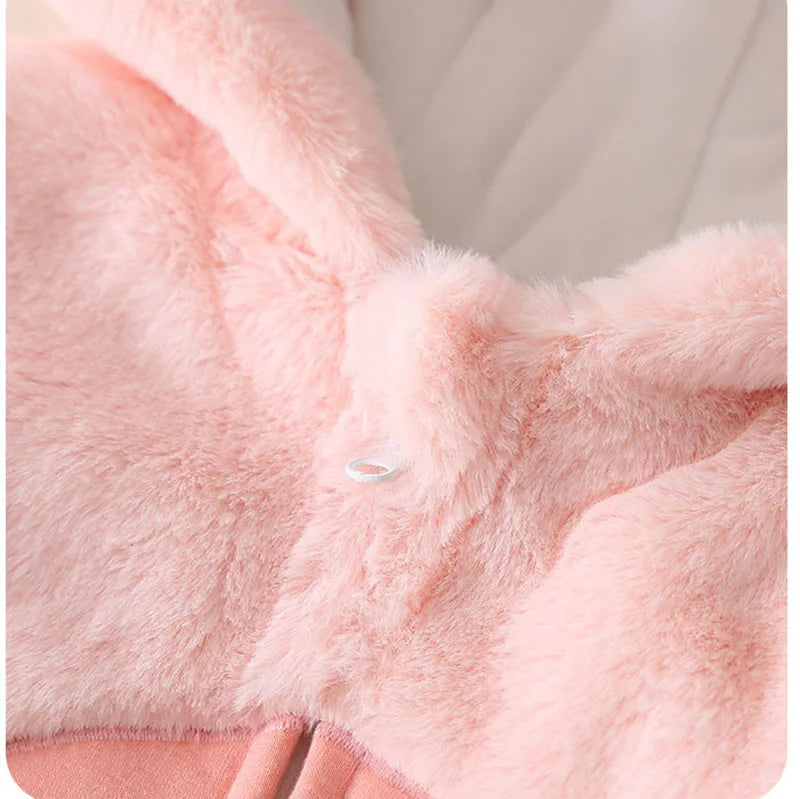 Winter Bunny Cozy Warm Baby Jumpsuit