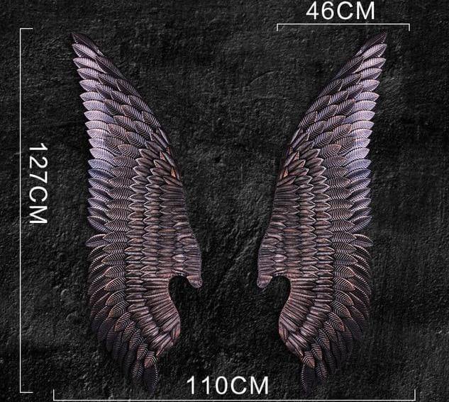 Iron Angel Wings Wall Decor