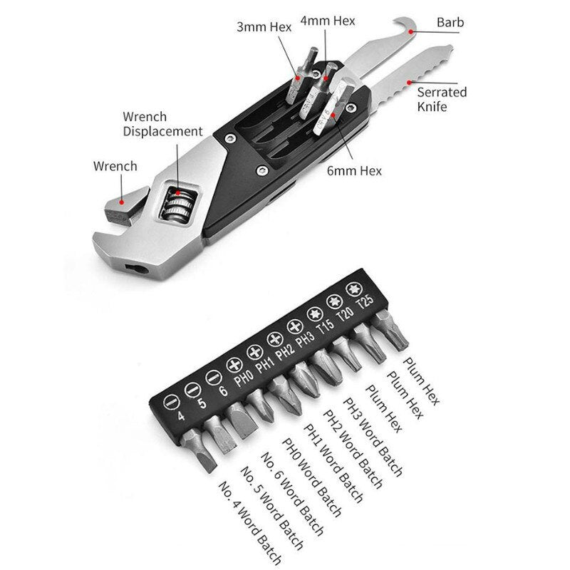 Pro Expert Foldable Stainless Steel Wrench Tool Set