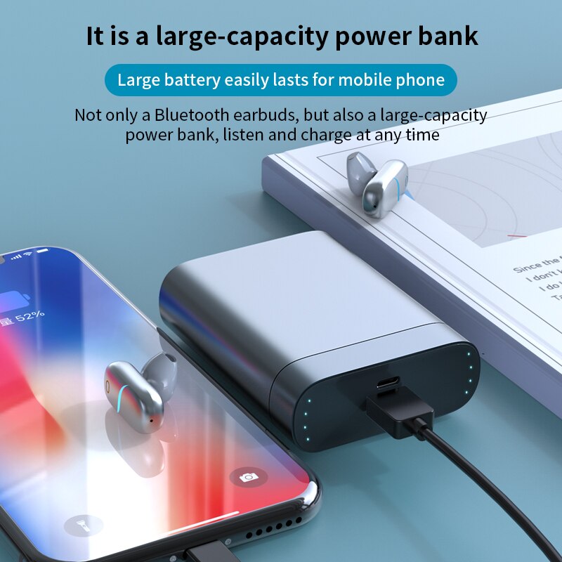 Wireless Touch Control Power Bank Earphone