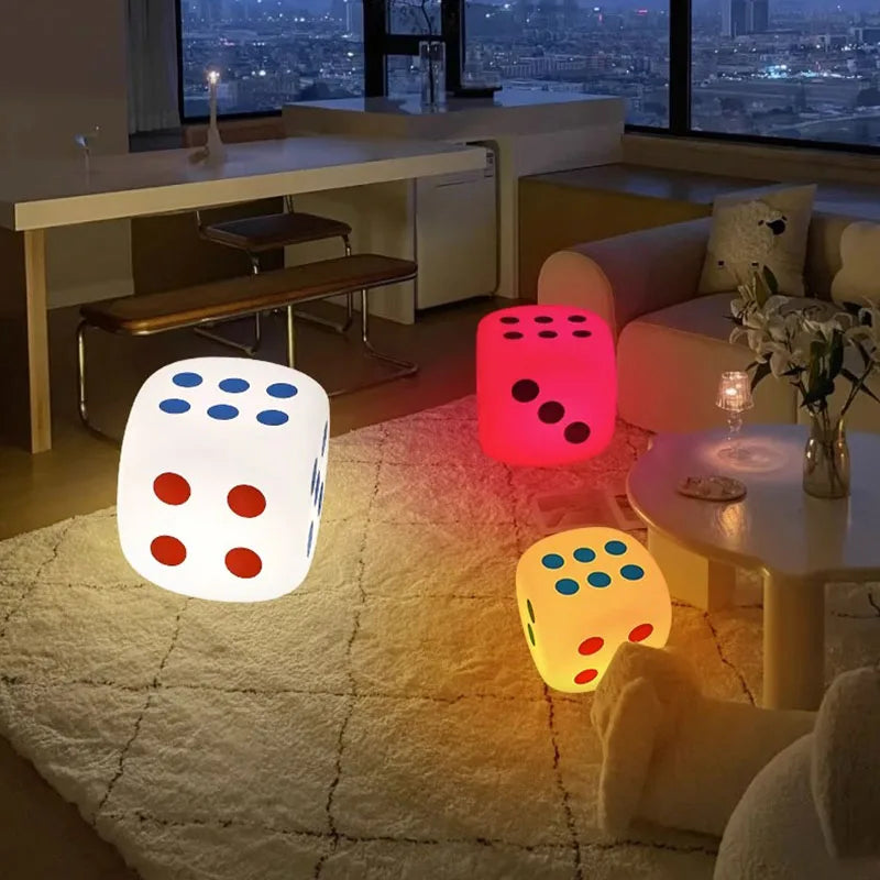 Huge Dice Bedside Atmosphere Floor Table Lamp