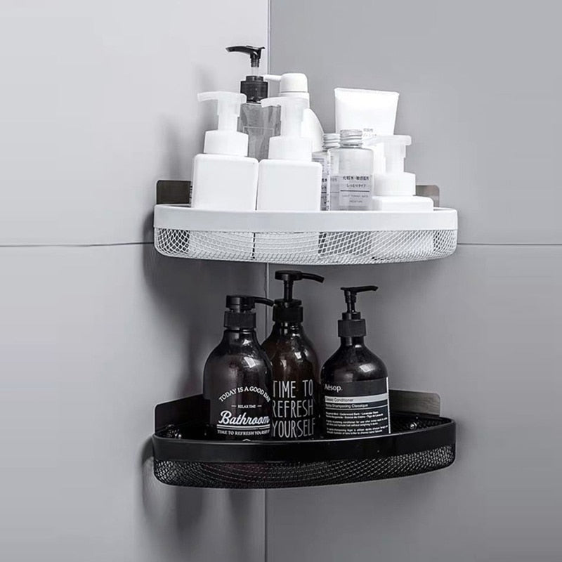 Corner Frame Bathroom Shower Organizer Shelf