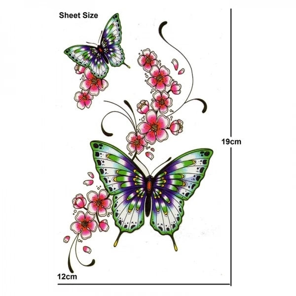 Dreamy Butterfly Temporary Tattoo