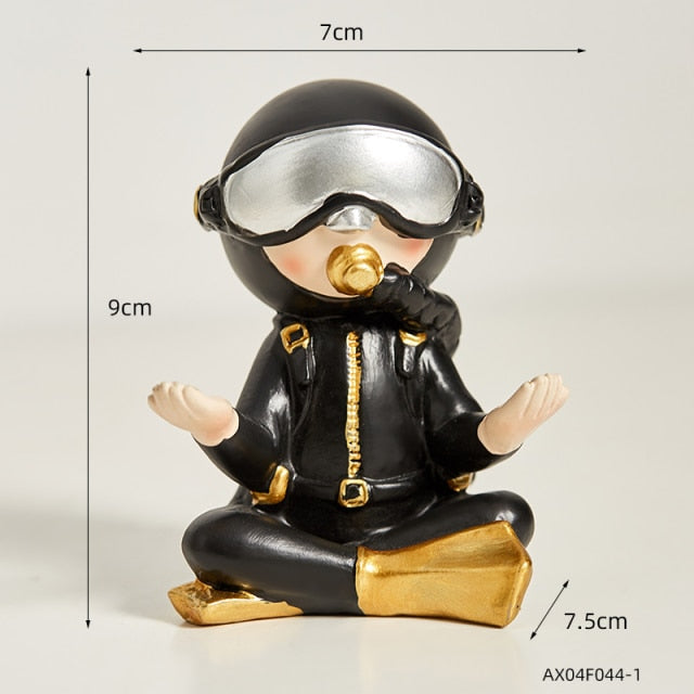 Handmade Creative Cute Diver Figurines