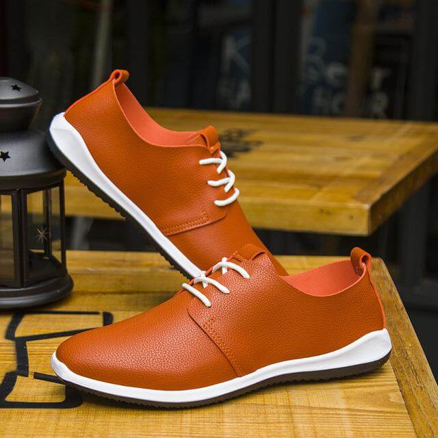 Luxury Breathable Men Casual Leather Shoes