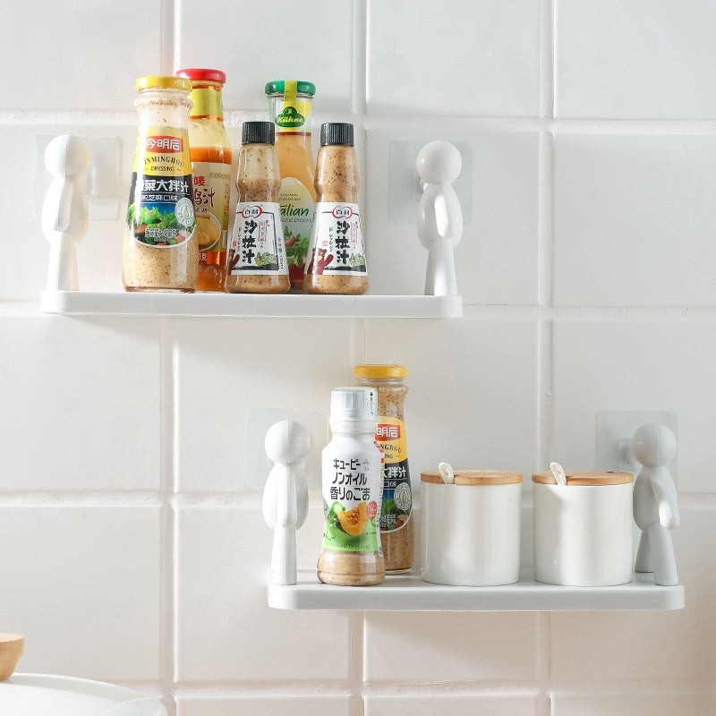 Punch-Free Human Figure Bathroom Shelf