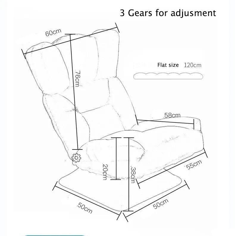 Rotatable Recliner Lazy Rocking Chair