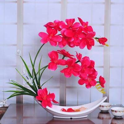 Artificial Butterfly Orchid Flowers Set