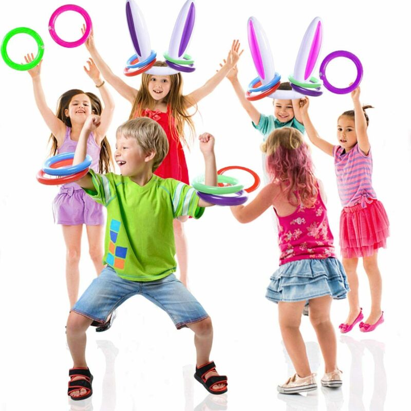 Inflatable Easter Bunny Ears Ring Game Toy