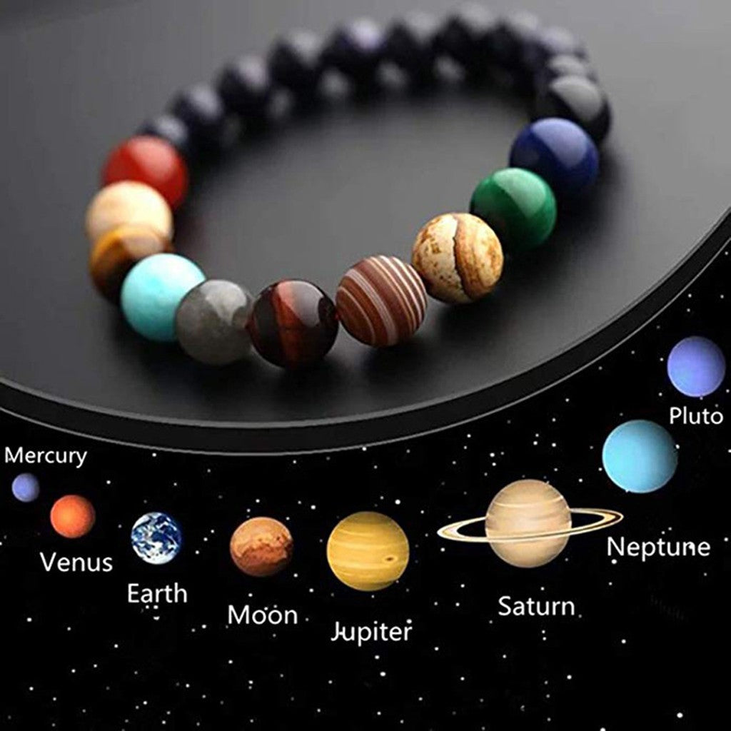 Solar System Natural Stone Charming Bracelet