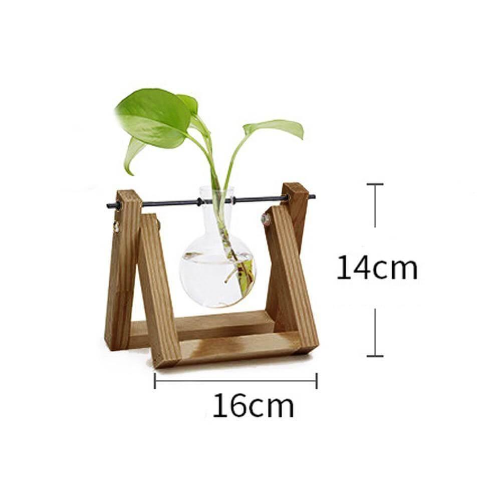 Creative Transparent Wooden Vase Decoration