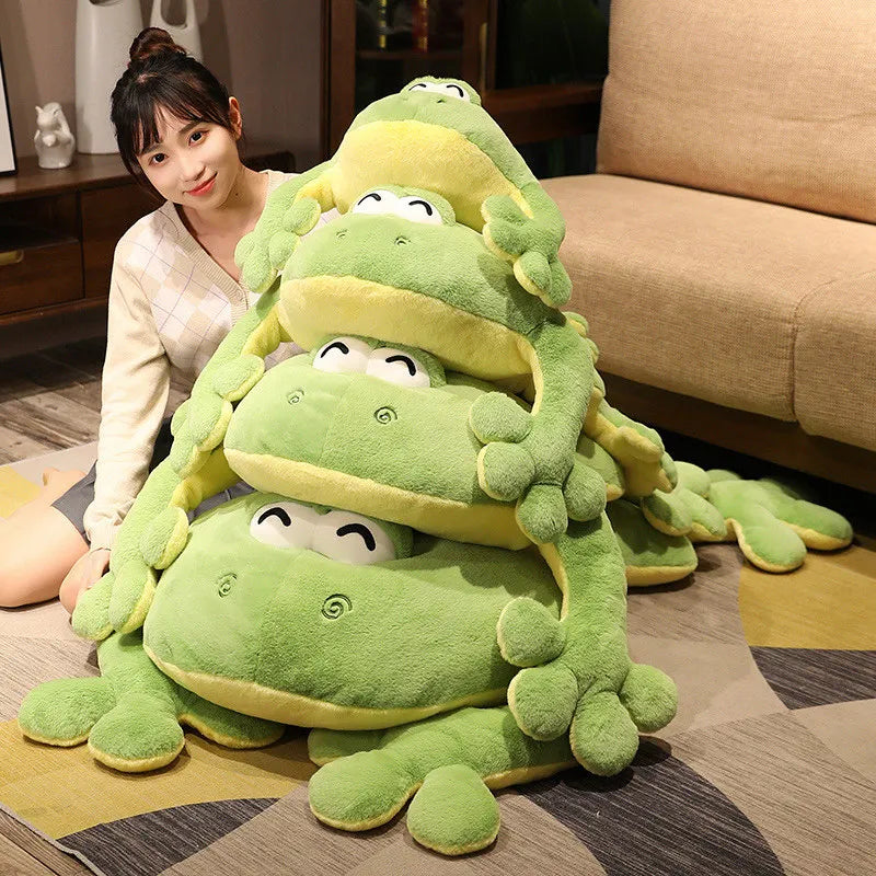 Jumbo Huggable Giant Green Frog Plush Toy