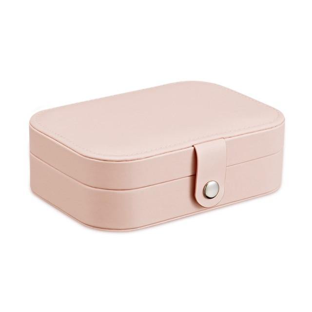 Double-Layer Leather Jewelry Organizer Box