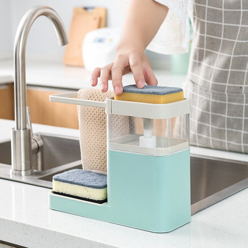 Kitchen Cloth Hanger Soap Dispenser