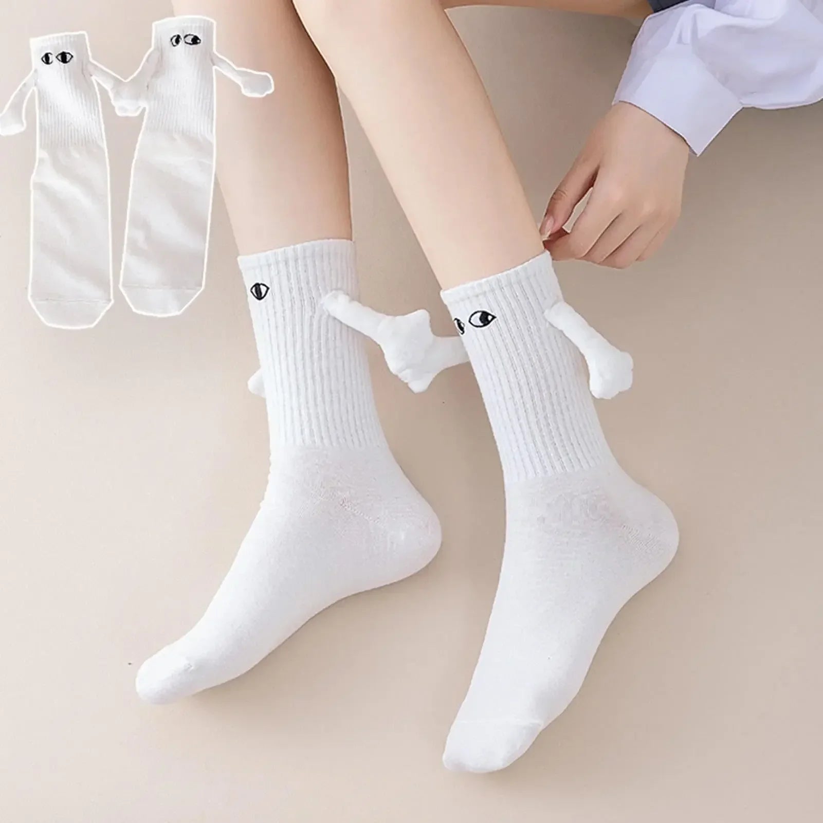 Magnetic Cute Attraction Holding Hands Couples Socks